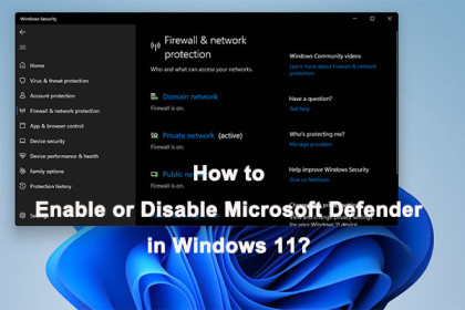 Disable Microsoft Defender in Windows 11