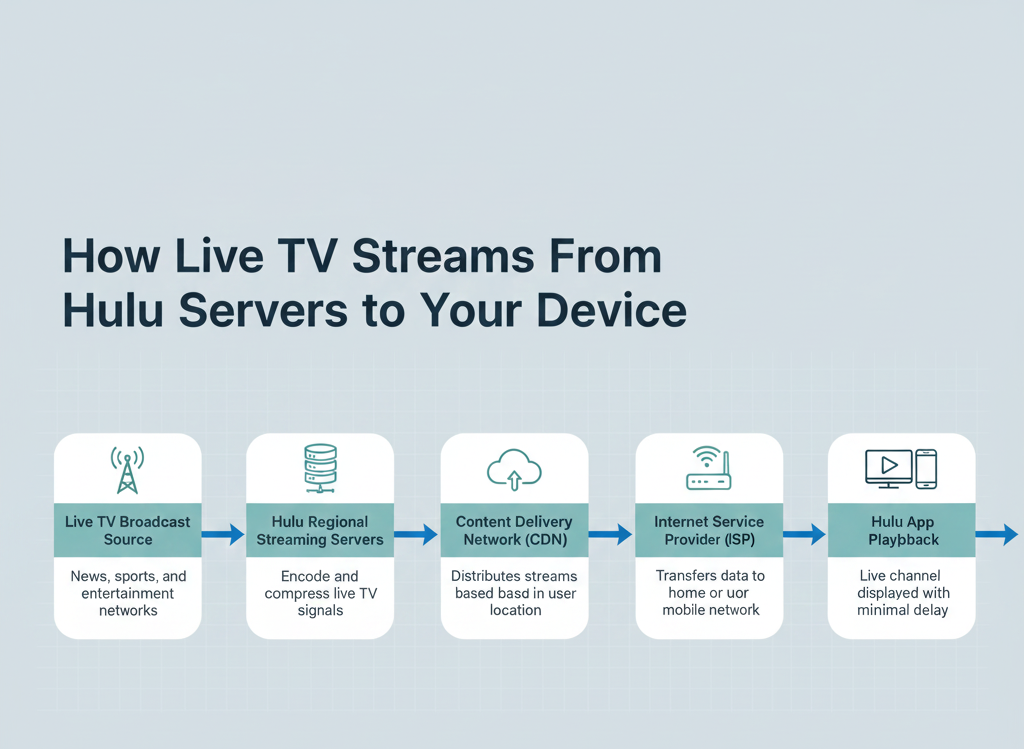 How Live TV Streams From Hulu Servers to Your Device