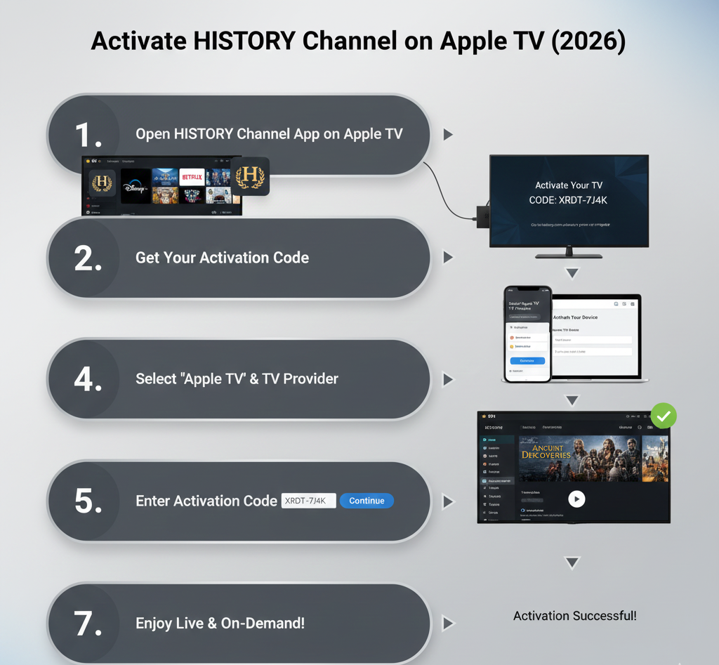 How to Activate History Channel on Apple TV