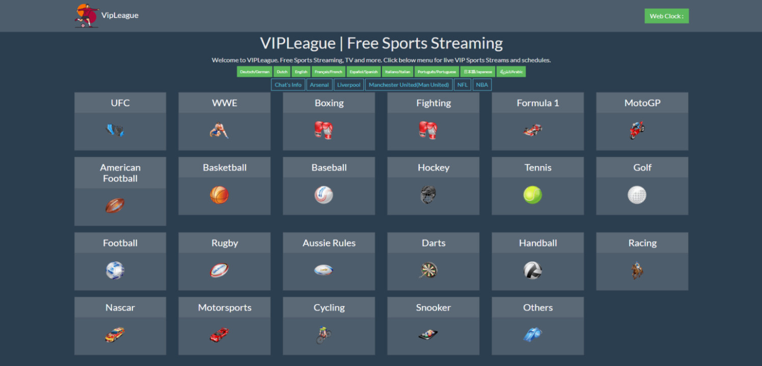 vip league free sports streaming