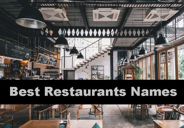 Unique Restaurant Names In English