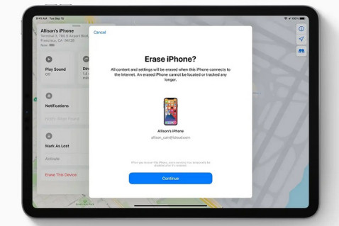 Erase iPhone with Find My App