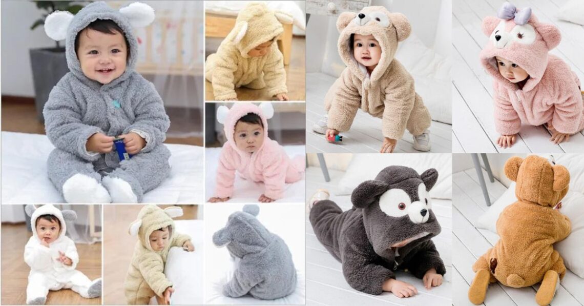 thesparkshop.in:product/bear-design-long-sleeve-baby-jumpsuit