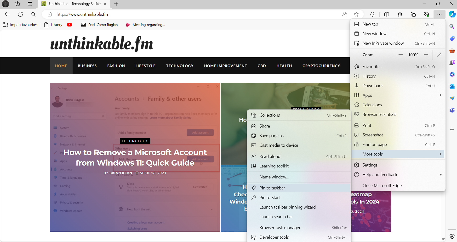 How to Pin a Website to the Taskbar in Windows: Step-by-Step Guide