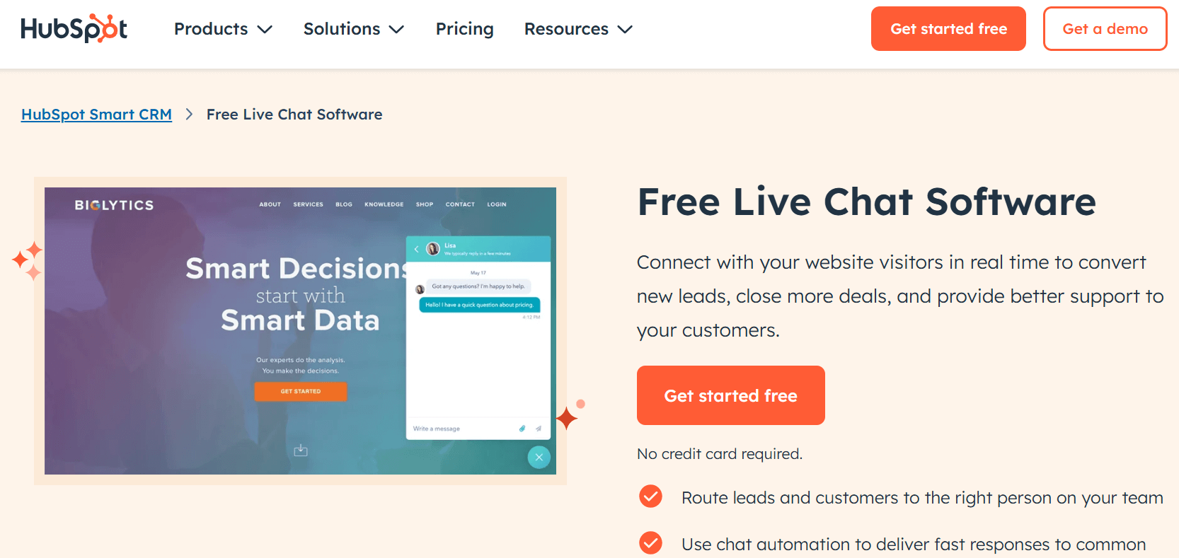 HubSpot Live Chat