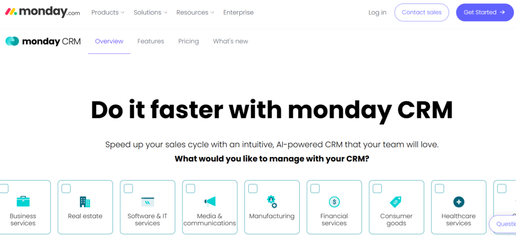 Monday Sales CRM