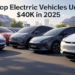 Top Electric Vehicles Under $40K in 2025 | Best Affordable EVs Ranked