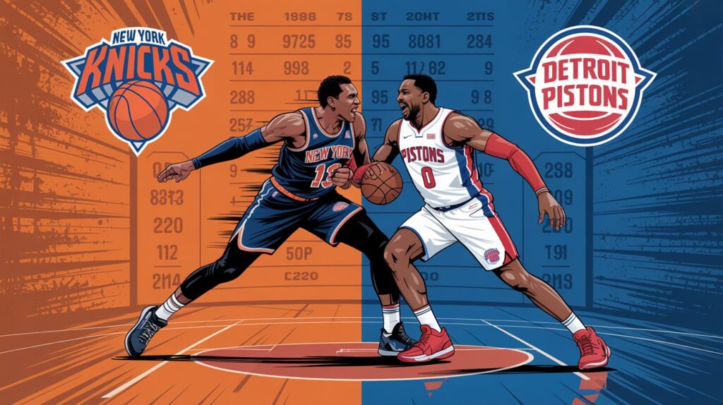 Knicks vs Detroit Pistons Timeline
