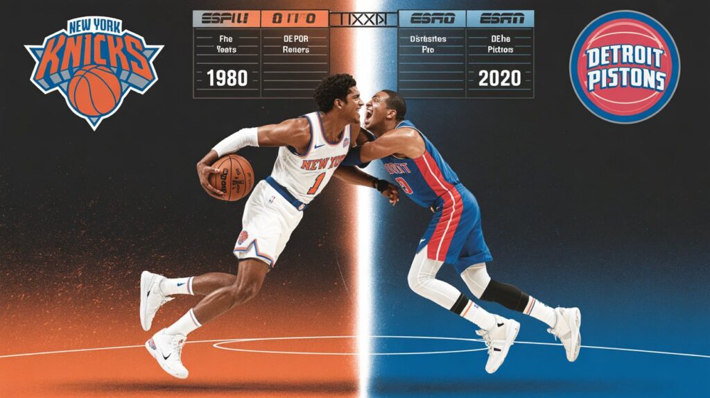 Knicks vs Detroit Pistons Timeline