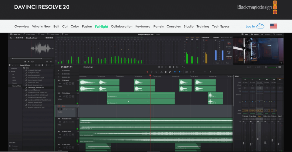 davinci resolve Fairlight