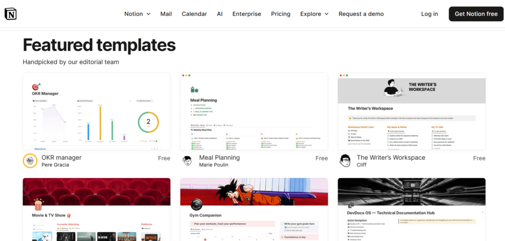 notion Templates