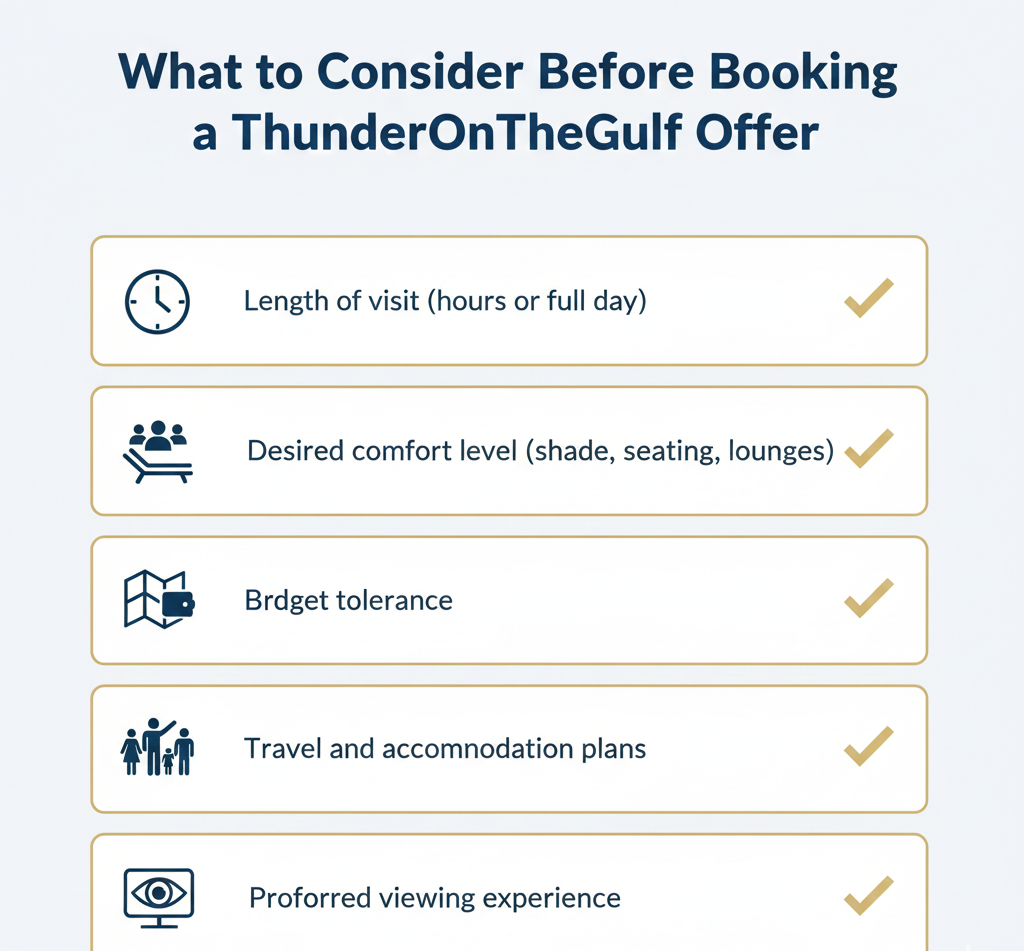 What to Consider Before Booking a ThunderOnTheGulf Offer