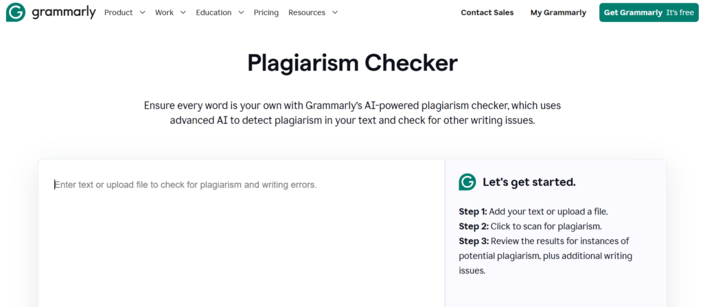 grammarly Plagiarism Checker