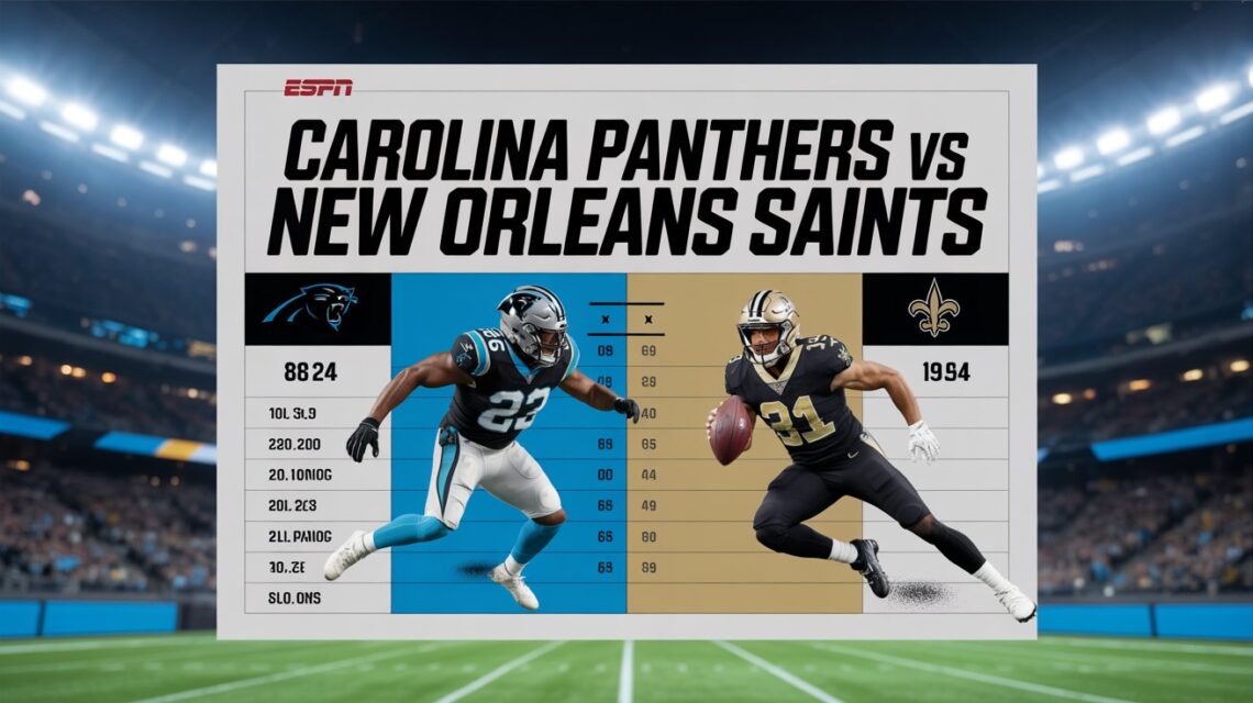 carolina panthers vs new orleans saints match player stats