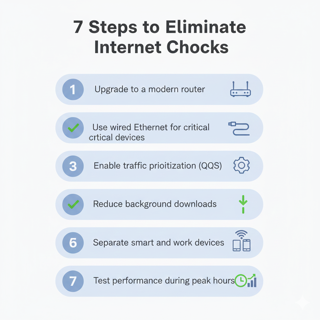 7 Practical Steps to Eliminate Internet Chocks