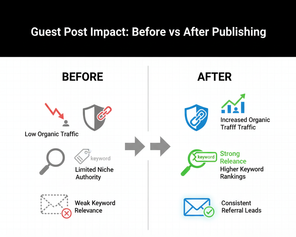 Guest Post Impact Before vs After Publishing