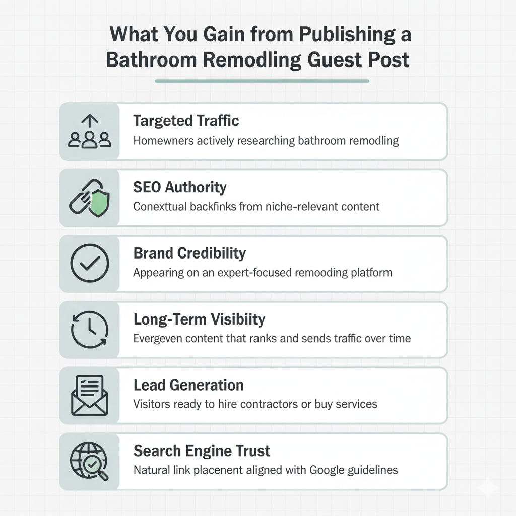 What You Gain from Publishing a Bathroom Remodeling Guest Post