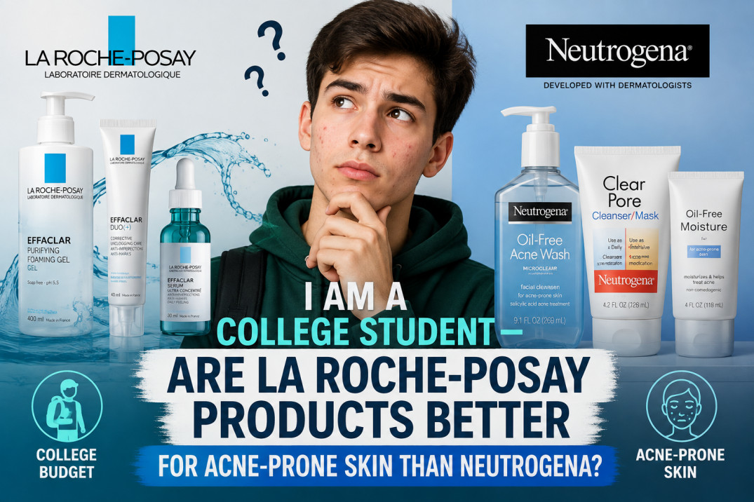 i am a college student. are la roche-posay products better for acne-prone skin than neutrogena?